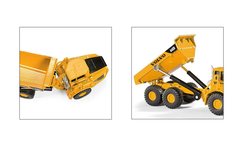 siku 1877, Volvo Dumper, Baustellenfahrzeug, 1:87, Metall/Kunststoff, Kippbare Mulde, Gelb - Image 7