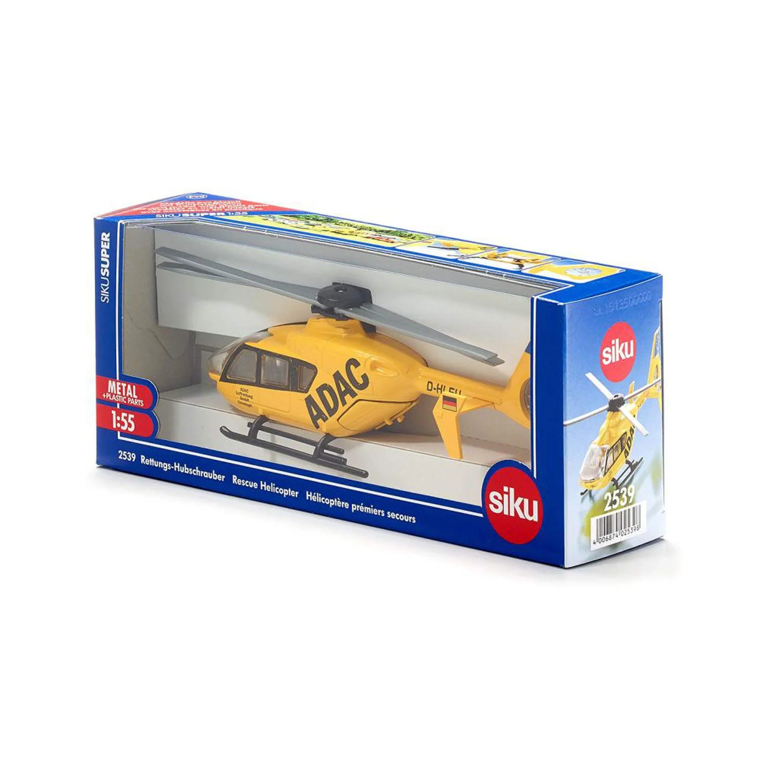 siku 2539, Rettungshubschauber, 1:55, Metall/Kunststoff, Gelb, Bewegliche Rotoren - Image 3