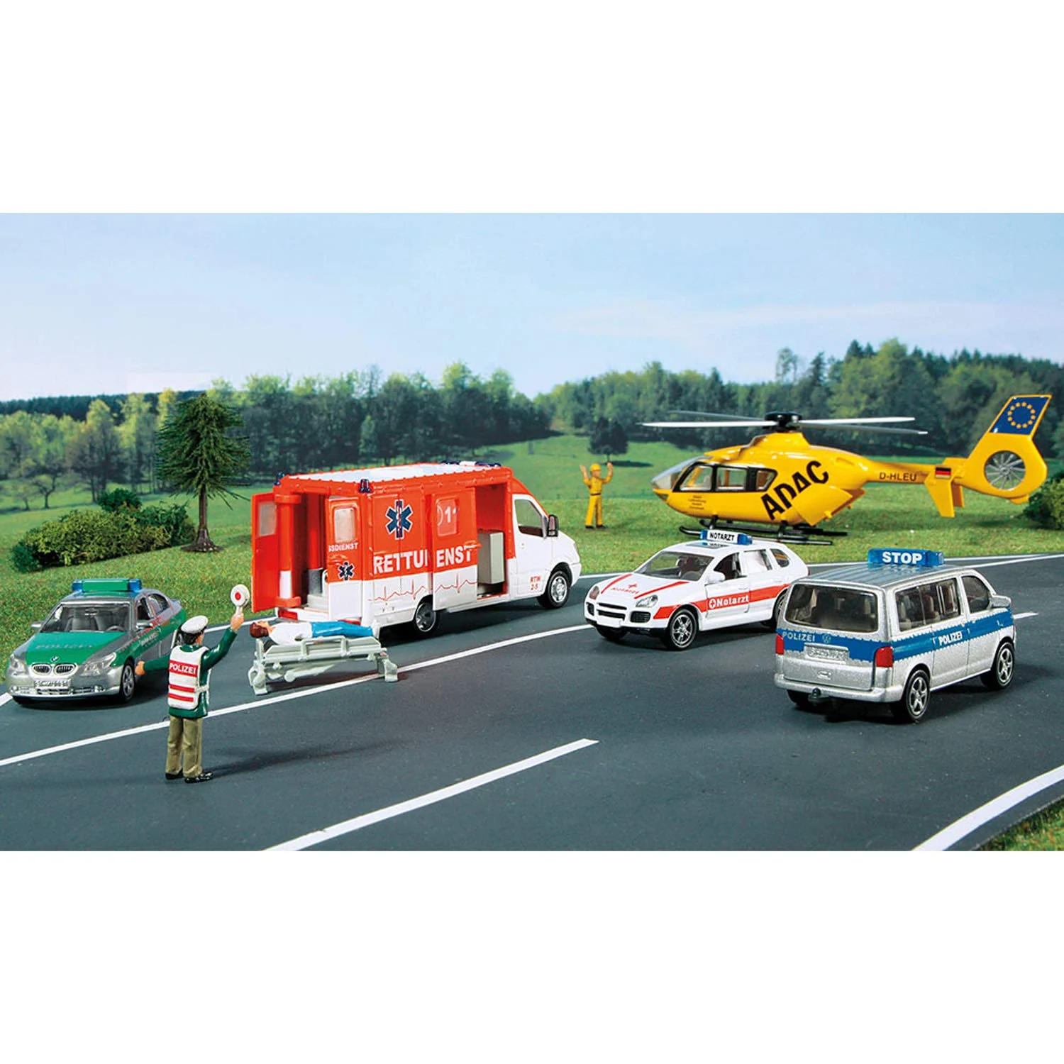 siku 2539, Rettungshubschauber, 1:55, Metall/Kunststoff, Gelb, Bewegliche Rotoren - Image 4
