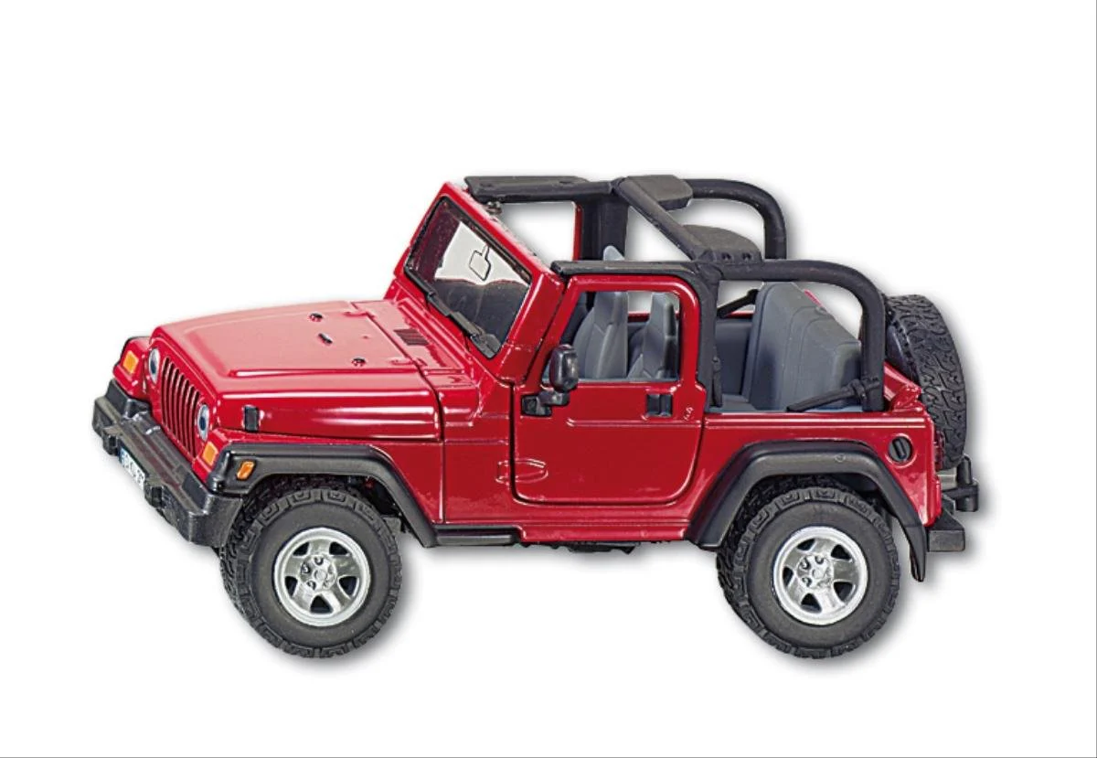 siku 4870, Jeep Wrangler Geländewagen, 1:32, Metall/Kunststoff, Rot, Achsschenkellenkung - Image 2