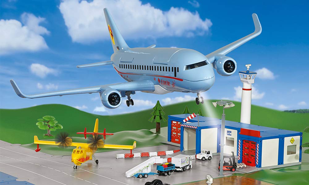 siku 5402, Verkehrsflugzeug mit Zubehör, Kunststoff, Hellblau, Viele Funktionen, Kombinierbar mit siku-Modellen in unterschiedlichen Maßstäben - Image 3