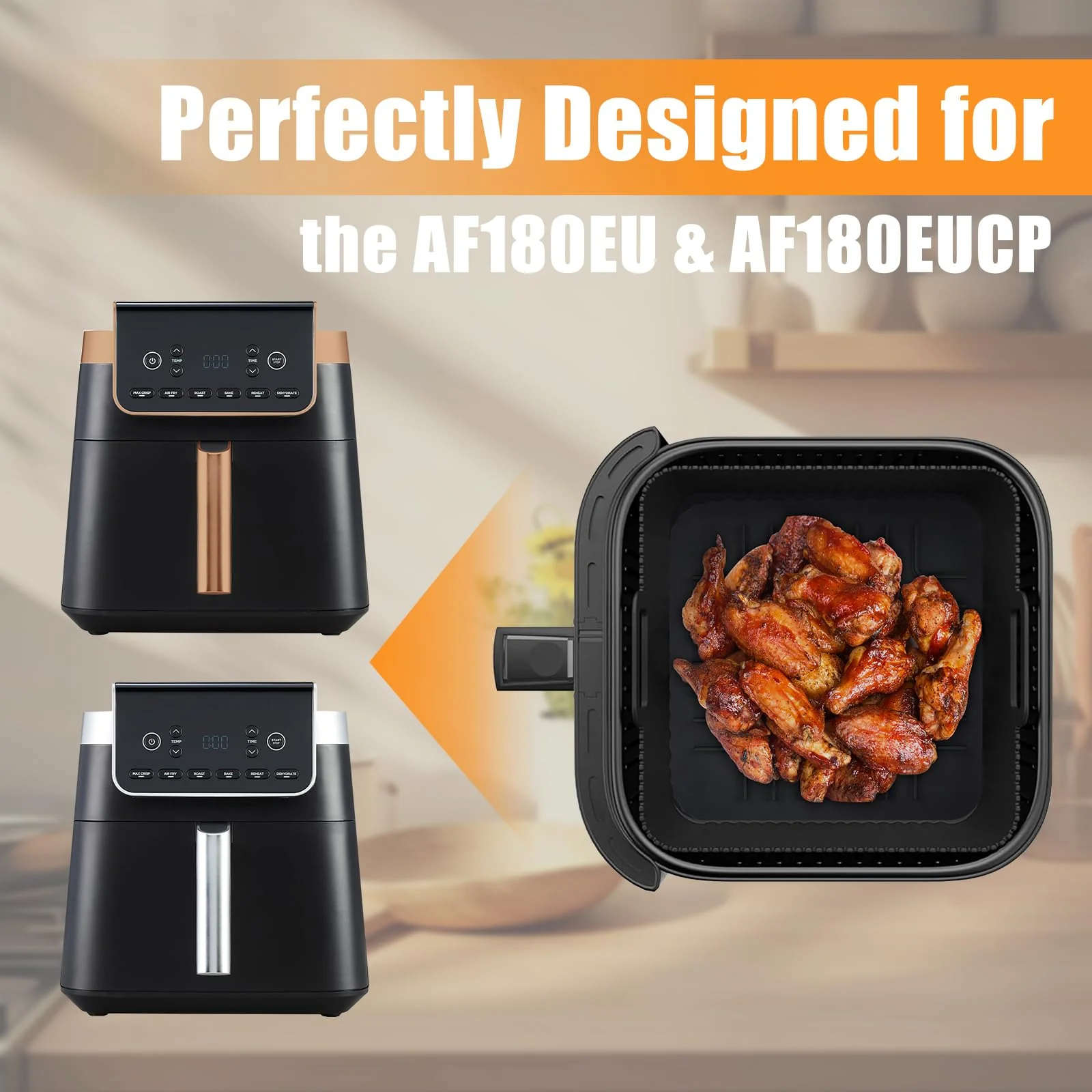Silikonform Heißluftfritteuse für COSORI CAF-P652-KEU Heißluftfritteuse Airfryer 12-in-1 Air Fryer XXL 6,2L, Wiederverwendbares Airfryer Zubehör Silikon Einsätze für 6,2L AF180EU 4,7L AF140EU - Image 4
