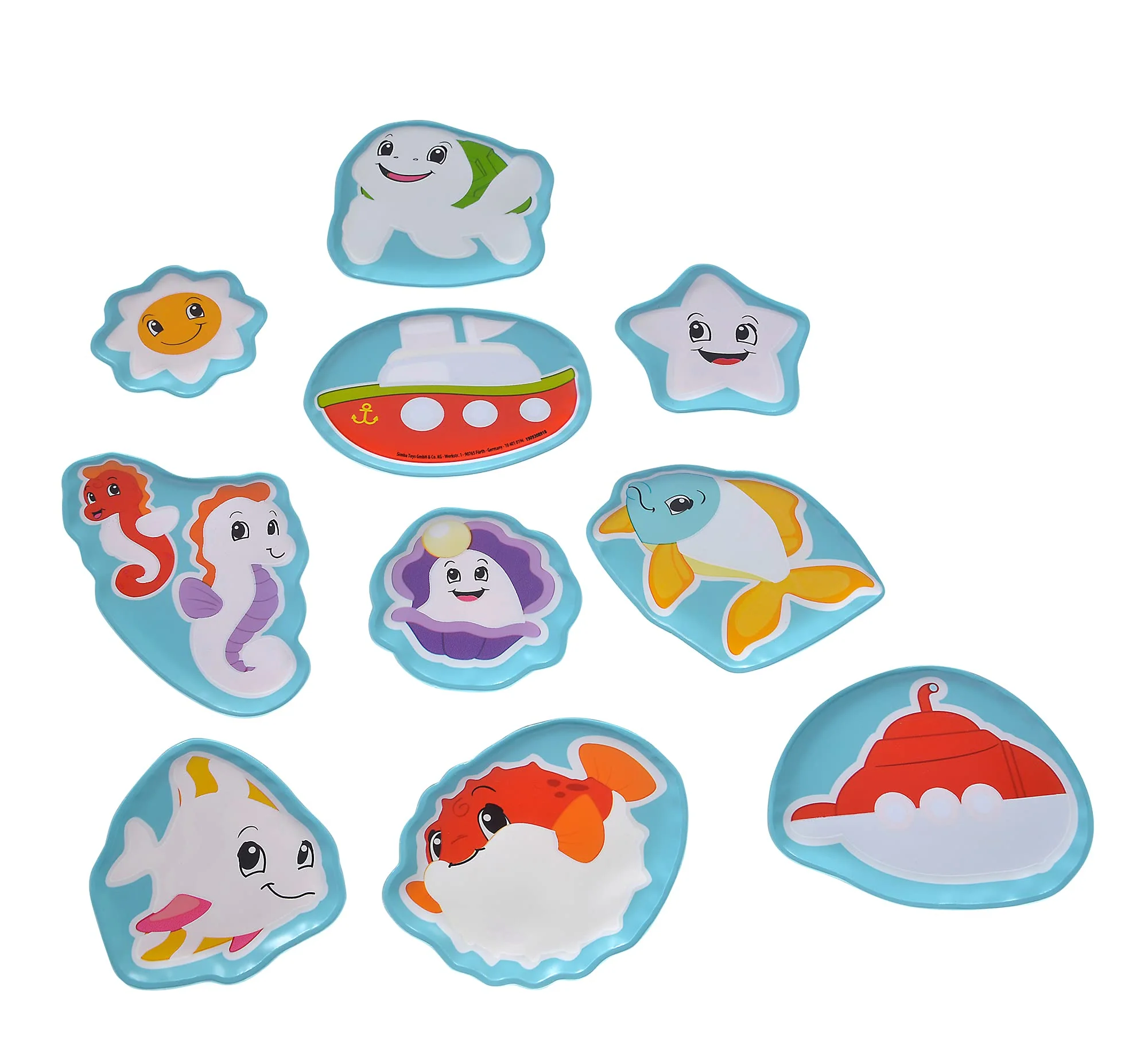 Simba 104010196 - ABC Magisches Badepuzzle, Badesticker, 10 Stück, 10cm, Haften am Badewannenrand, Badespaß, Bunte Motive, Farbwechsel, Badewannenspielzeug, ab 12 Monaten - Image 5