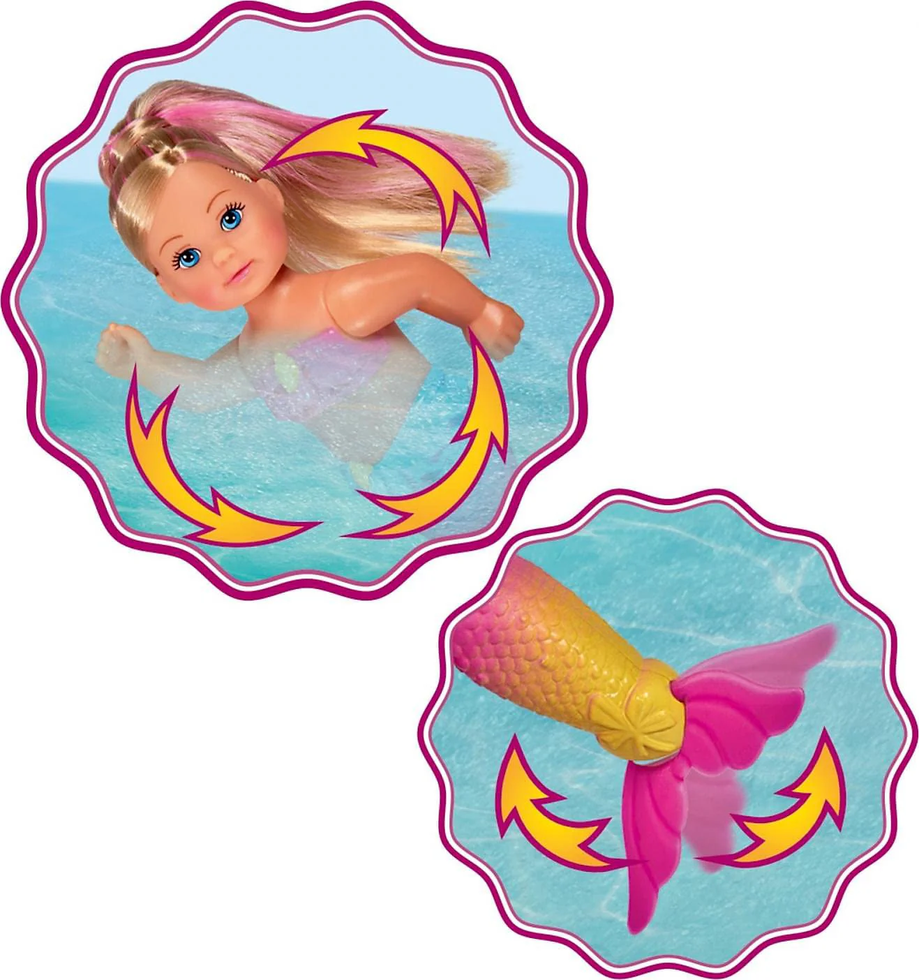 Simba 105733318 Evi Love Swimming Mermaid Puppe, Mehrfarbig, One size - Image 6
