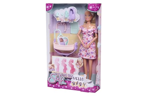 Simba 105733680 Steffi Love Puppe Hello Baby (29 cm) - Schwangere Spielpuppe mit wachsendem Bauch, Babypuppe & Zubehör - Kinder-Spielzeug für Mädchen und Jungen ab 3 Jahre - Image 7