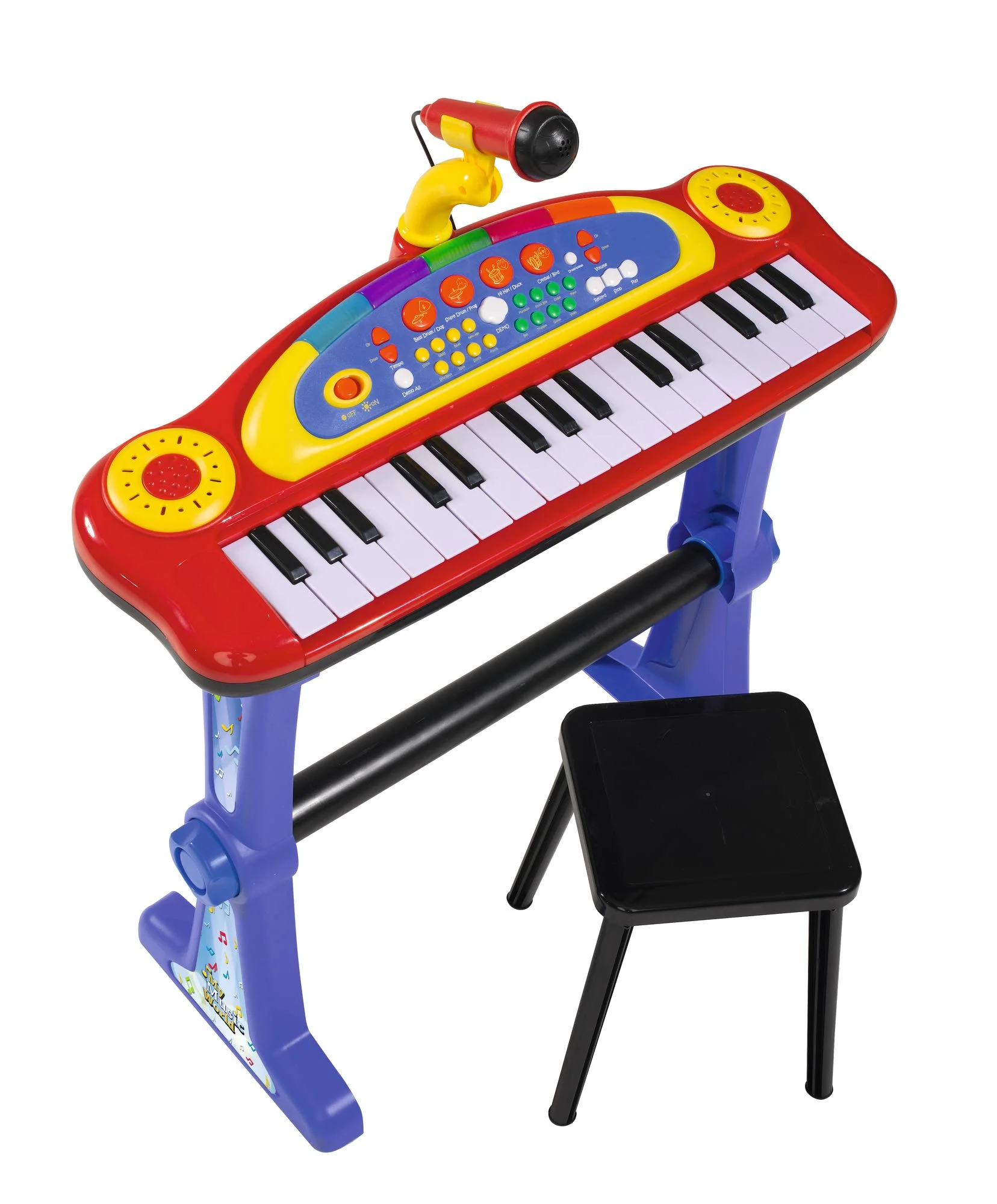 Simba 106838629 - My Music World Standkeyboard, 31 Tasten, Licht und Sound, 55cm, ab 3 Jahre