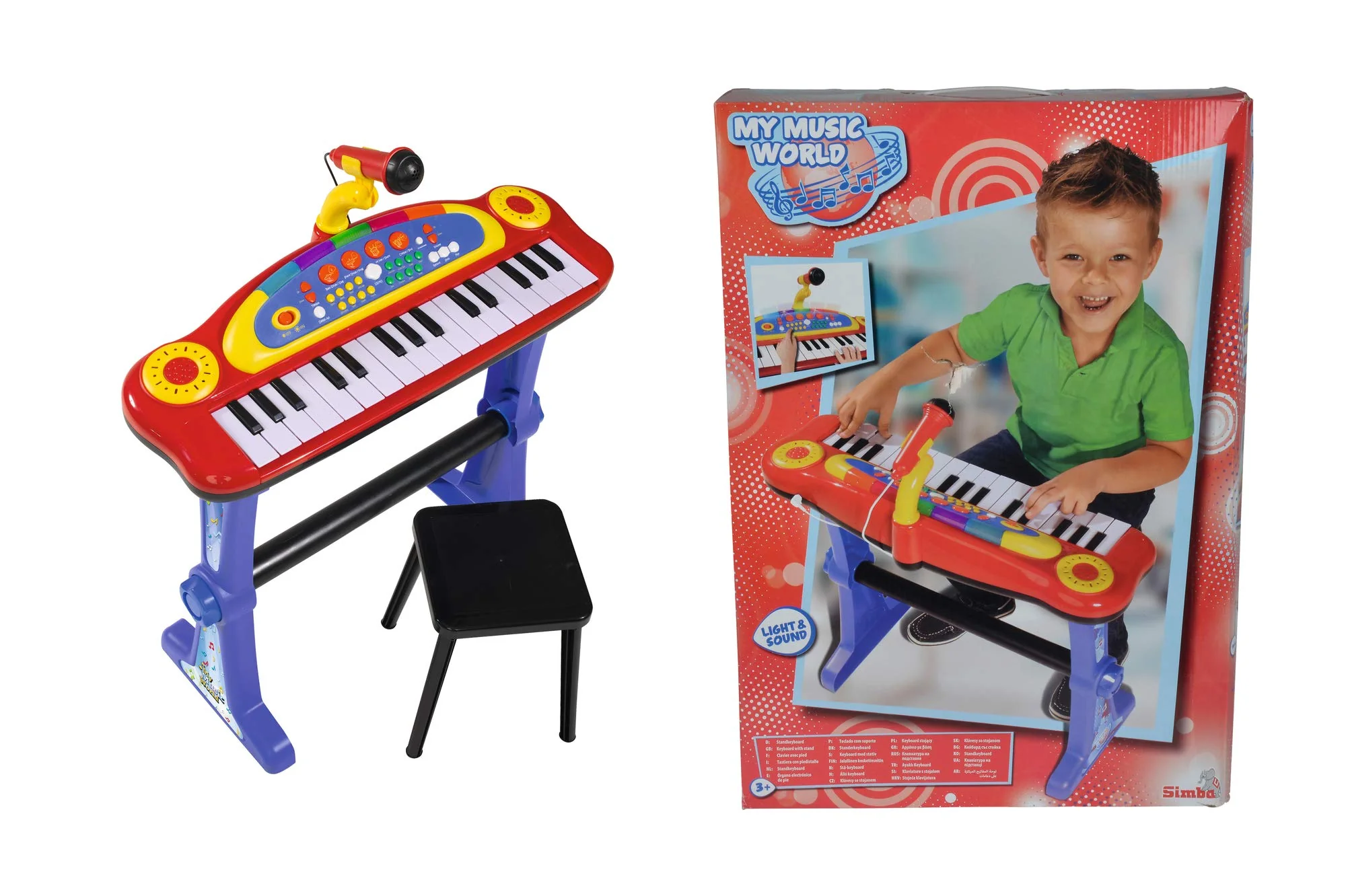 Simba 106838629 - My Music World Standkeyboard, 31 Tasten, Licht und Sound, 55cm, ab 3 Jahre - Image 2