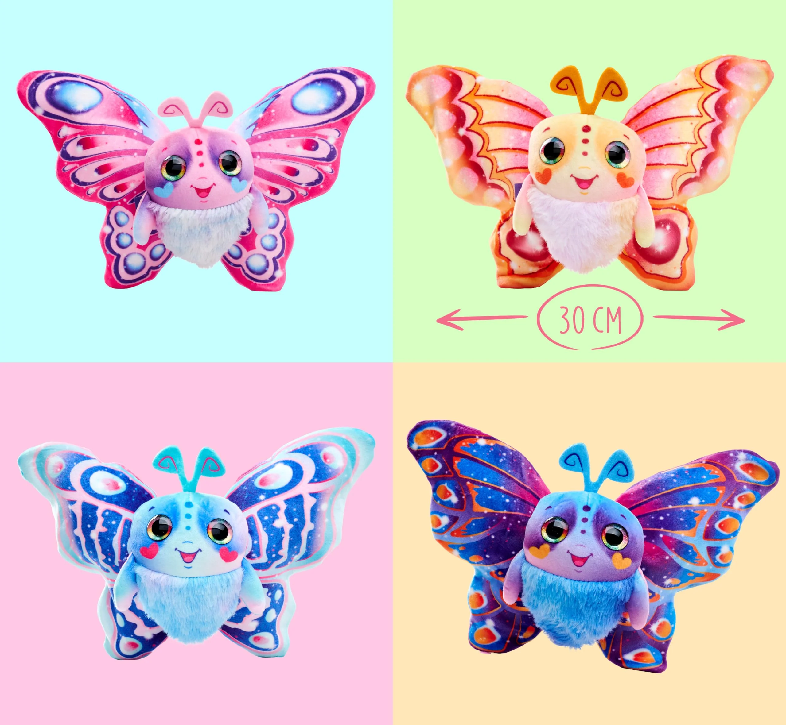 Simba Plüsch Schmetterling Fluffyfly (30 cm) – Aufblasbares Kuscheltier mit Regenbogen-Augen und Überraschungseffekt – Geschenkidee für Kinder – weiches Stofftier ab 3 Jahren für Mädchen und Jungen - Image 5