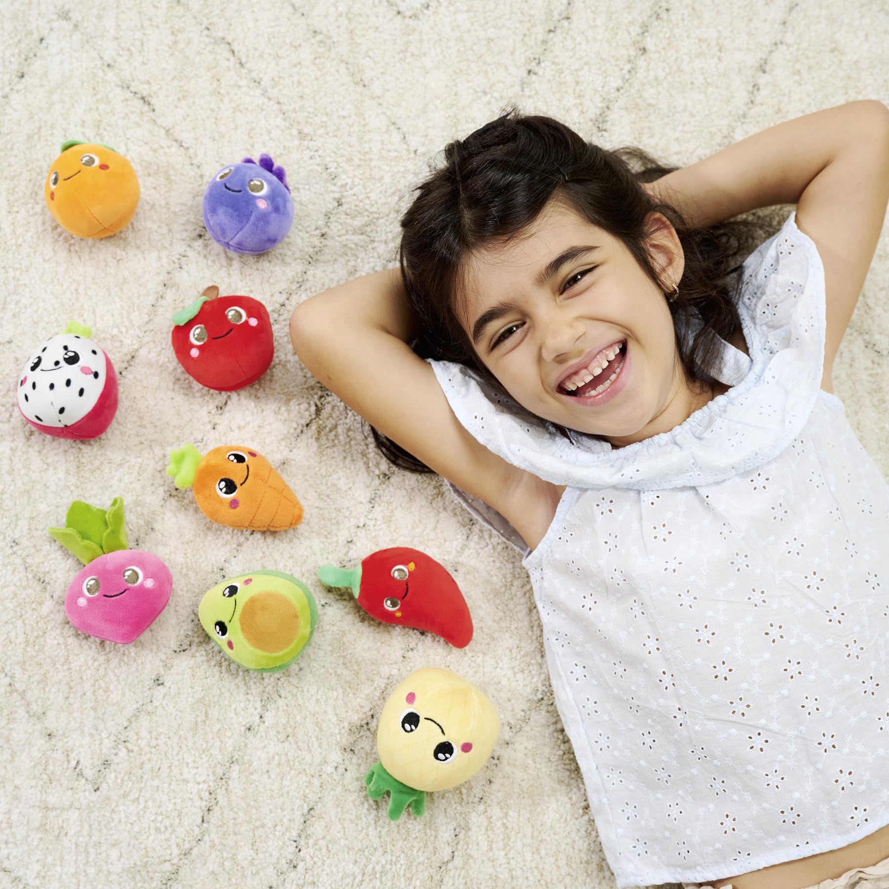 Simba Squeezlings - 12 Plüschfiguren zum Sammeln, es Wird nur EIN Artikel geliefert, Obst und Gemüse aus Plüsch, super Soft, niedliche Gesichter, ca. 8cm, ab 3 Jahren - Image 3