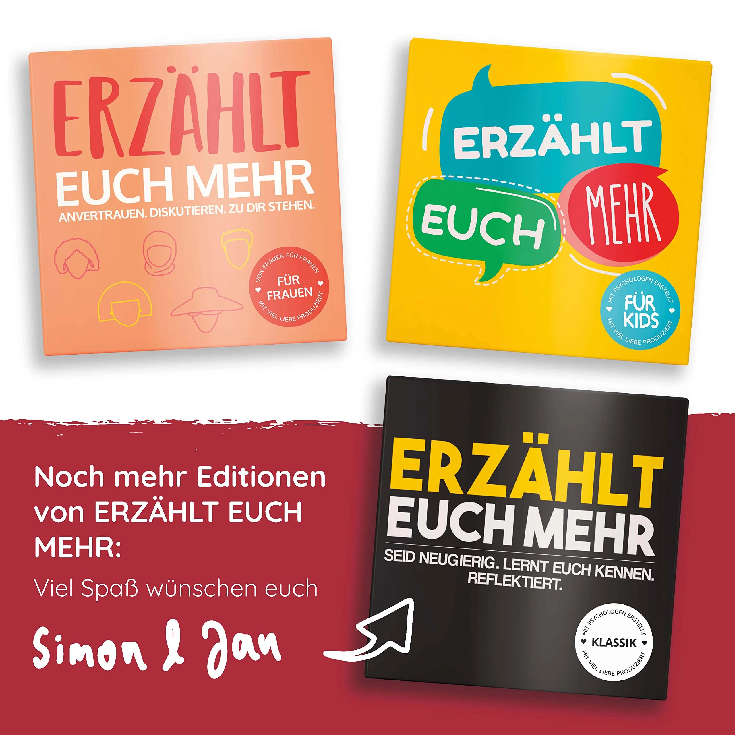 Simon & Jan Spiel für Paare – ERZÄHLT EUCH MEHR - Geschenk für Partner - Gesellschaftsspiel für 2 Personen - Paarspiel - Kommunikationsspiel - Image 2