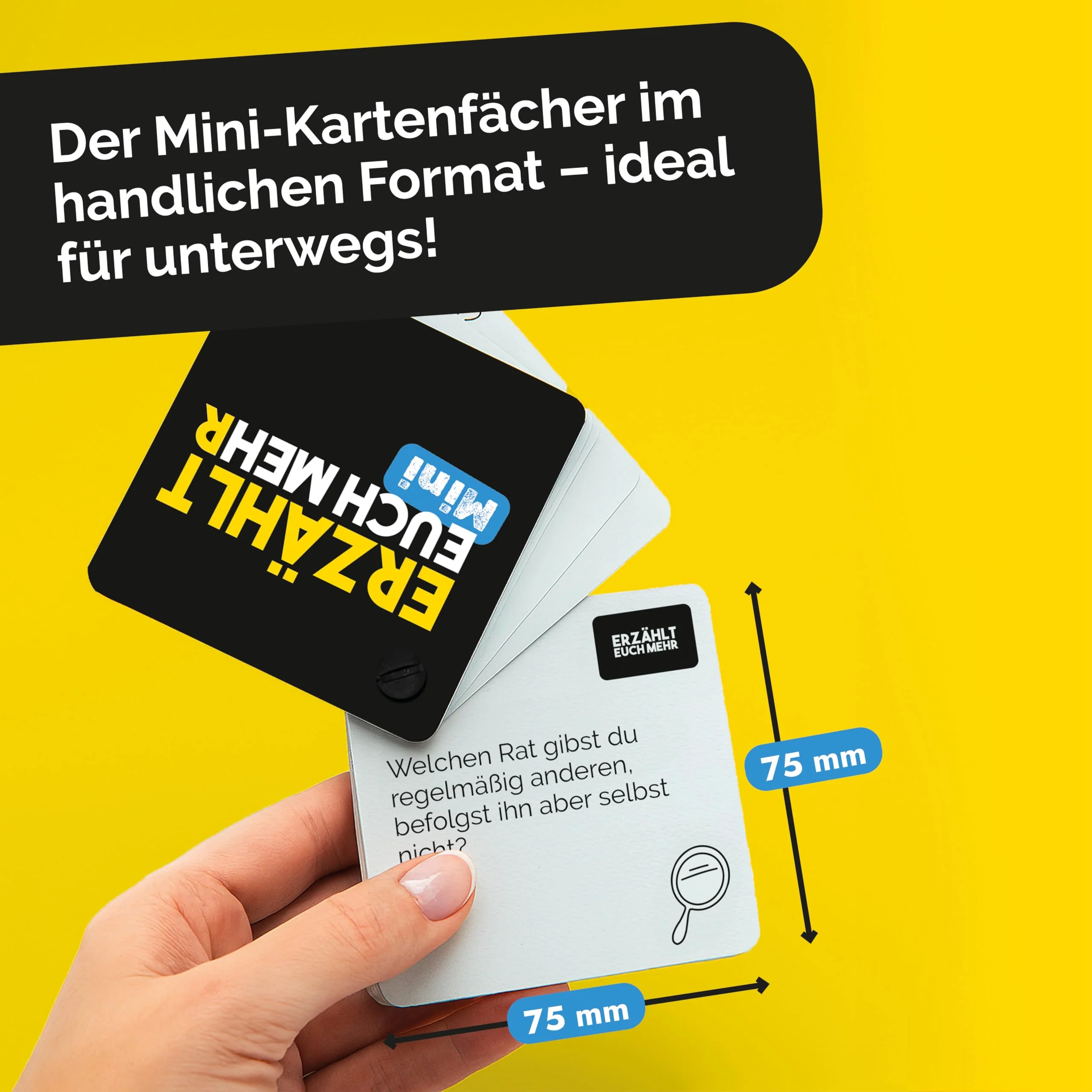 Simon und Jan Erzählt euch mehr Klassik (Mini) | Kartenspiel Für Freunde & Familie | Gesprächsspiel | Geschenkidee | Kompakter Kartenfächer Für Unterwegs (Erzählt euch mehr Klassik (Mini)) - Image 5