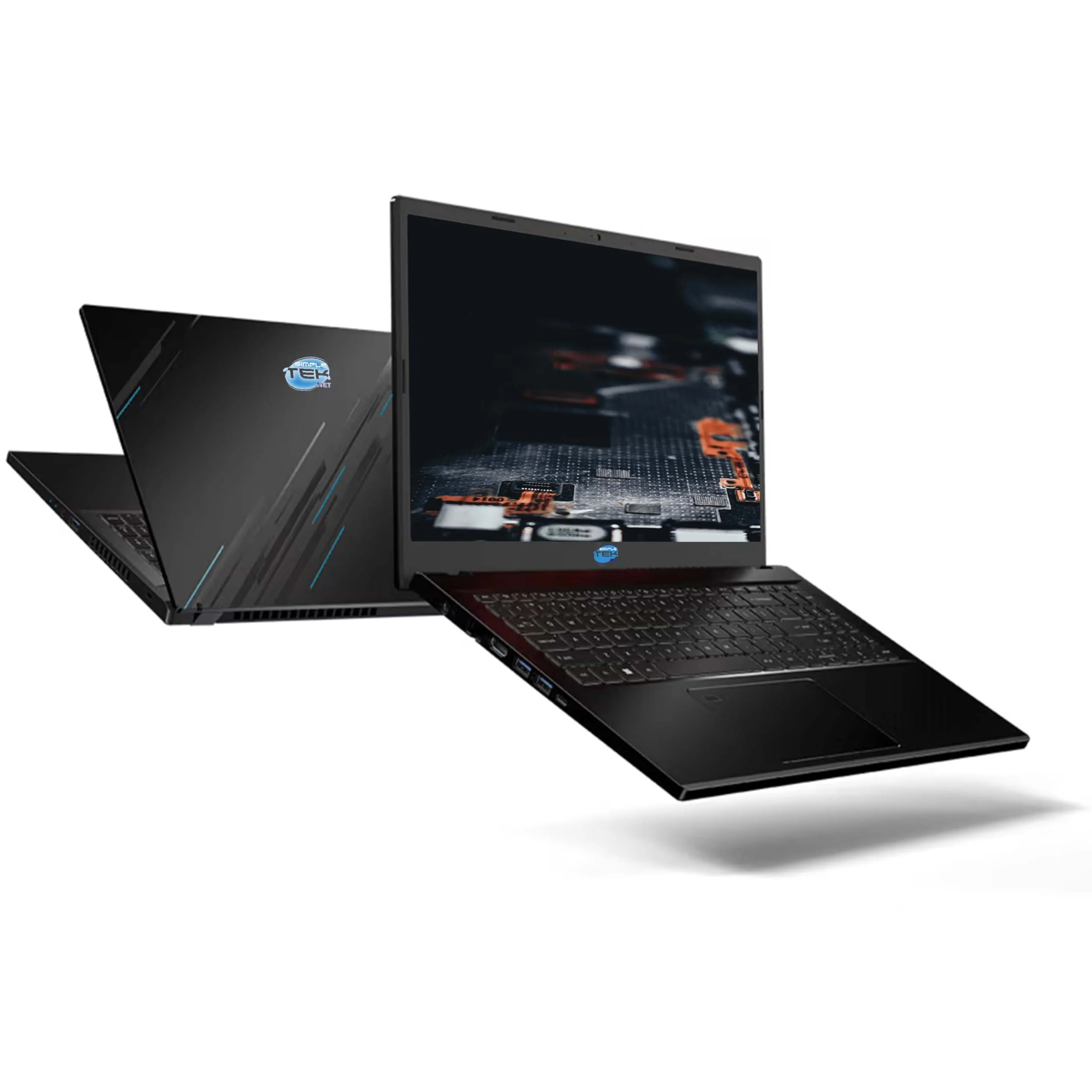 SIMPLETEK Gaming Notebook 15,6 Zoll 144Hz mit i7 13th Gen | 16GB RAM DDR5 4TB SSD PCIe Windows 11 Pro und RTX 2050 4GB Grafikkarte (Generalüberholt)