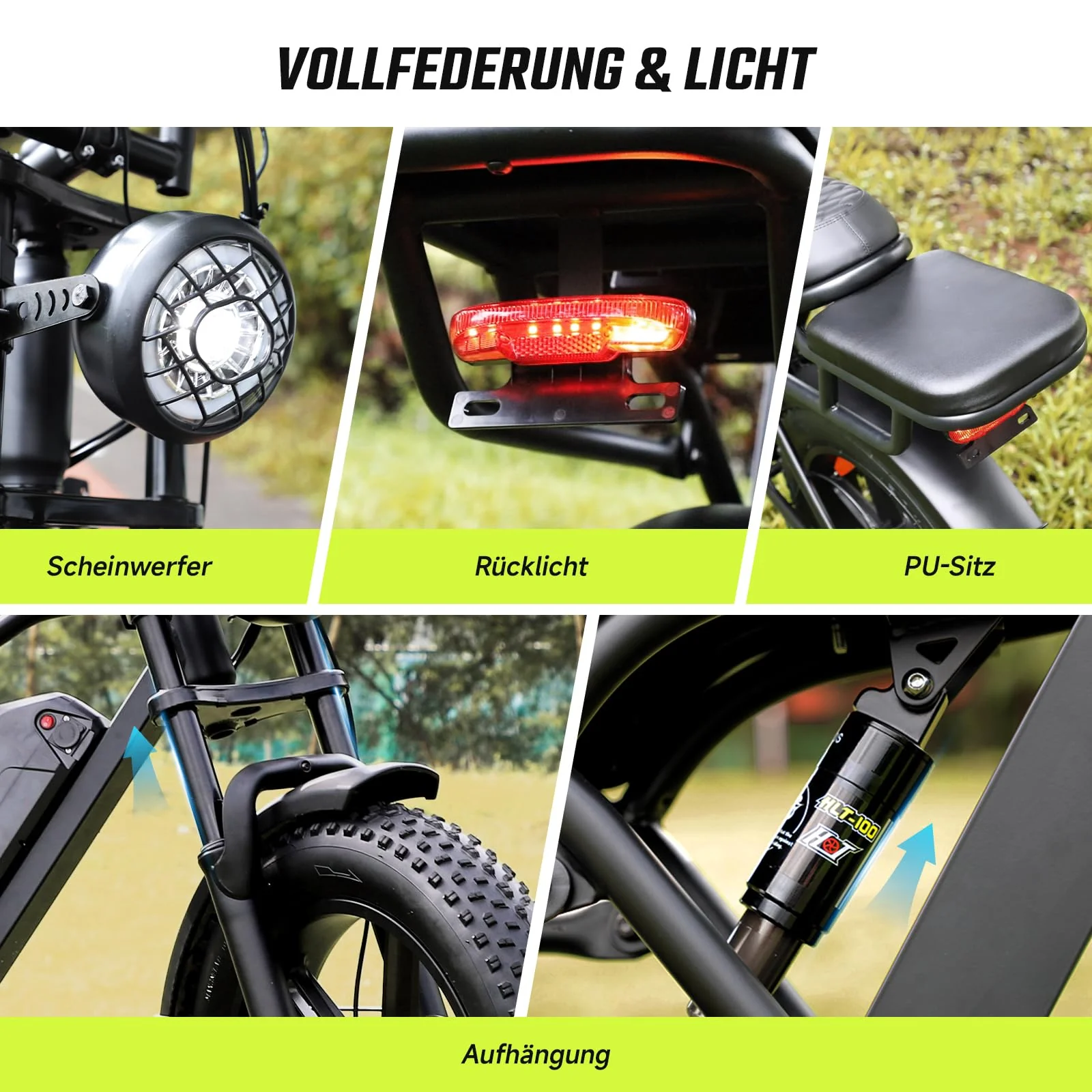 SISIGAD E Bikes Mountainbike Fatbike 20 Zoll Elektrofahrrad Herren Damen Elektro Fahrrad mit LCD Display und App, E Fatbike 36V 13Ah Batterie 250W Motor 25km/h E Fahrrad - Image 3