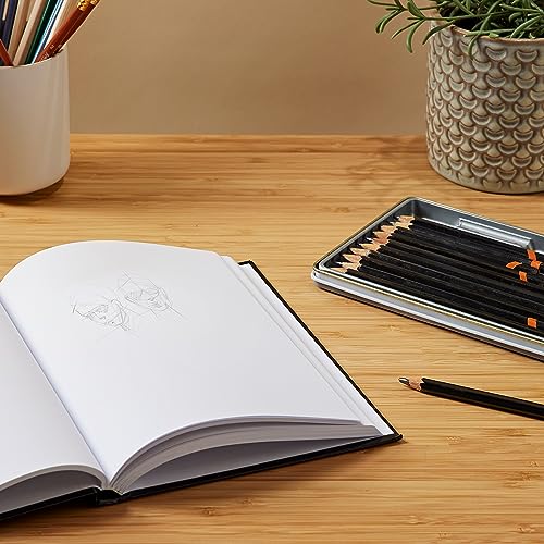 Skizzenbuch Kangaro A5 blanko mit schwarzem Hardcover, 80 Blatt 100g weiß Säurefreies Papier - Image 3