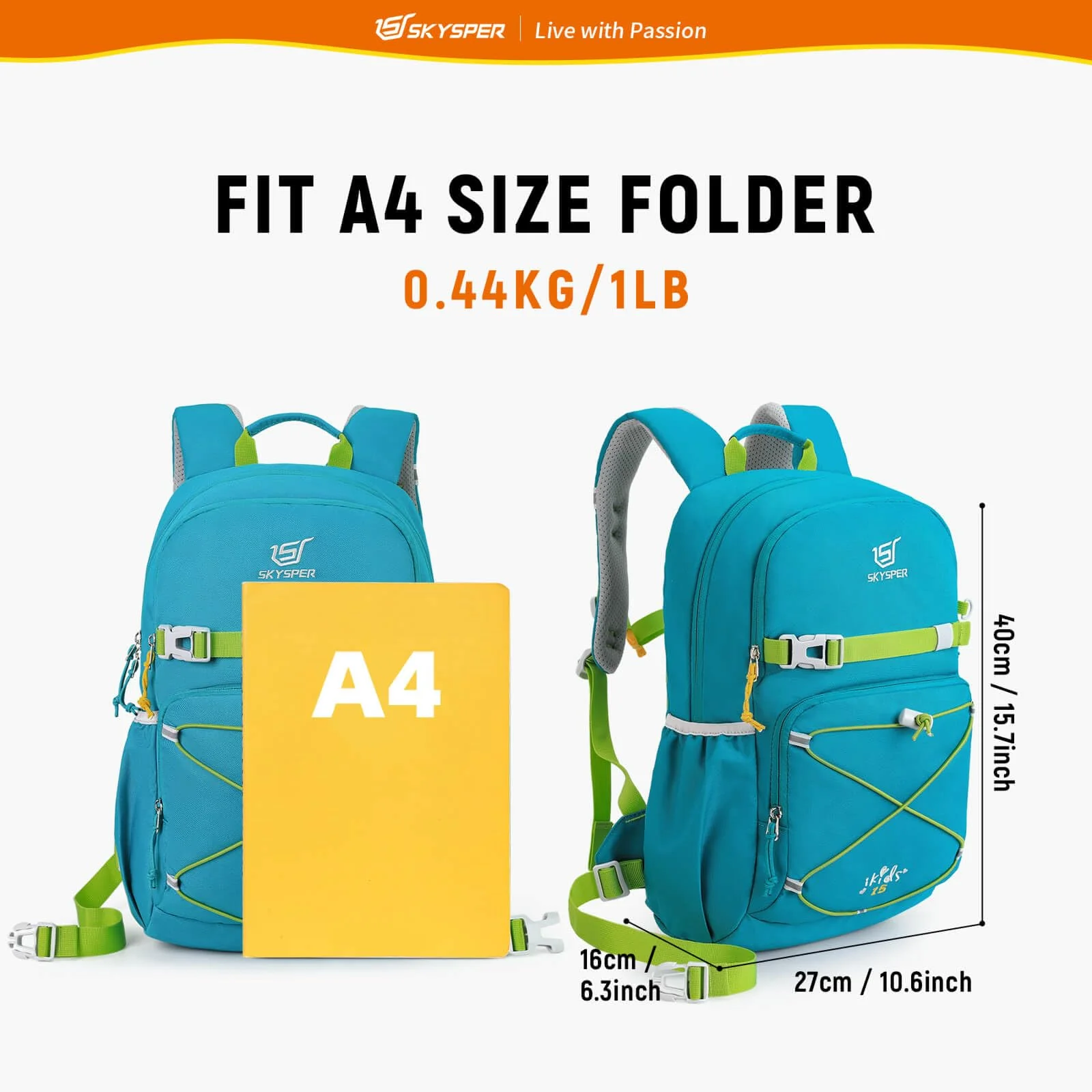 SKYSPER Kinderrucksack 15L komfortabler Wanderrucksack Kinder Rucksack Wandern für Jungen & Mädchen Outdoor - Image 4