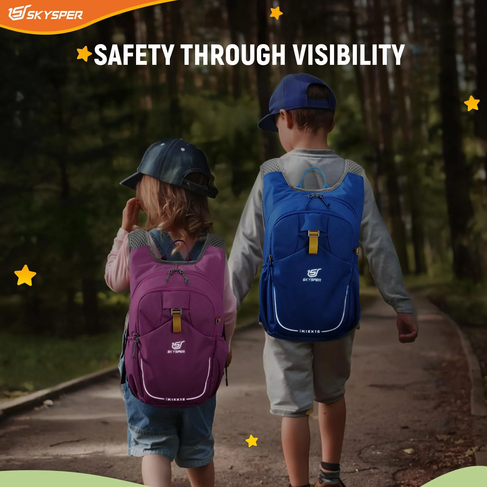 SKYSPER Wanderrucksack Kinder 15L, Rucksack Kinder für 3-10 Jährige Jungen & Mädchen in Geeignet zum Wandern, für Outdoor-Aktivitäten oder zum Campen - Image 3