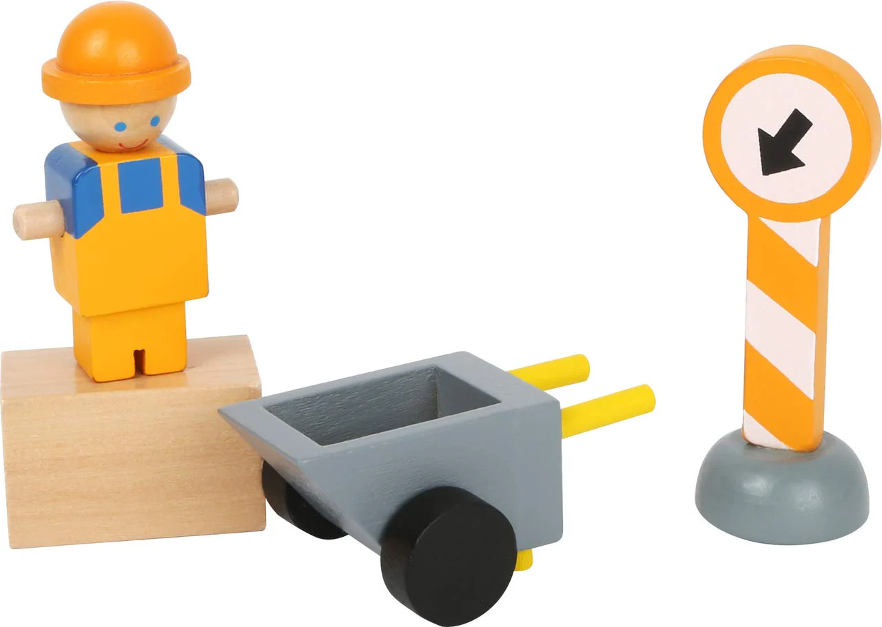 small foot Baukran mit Baustellenzubehör aus Holz, Spiel-Set für Kinder ab 3 Jahren, 12007 - Image 5