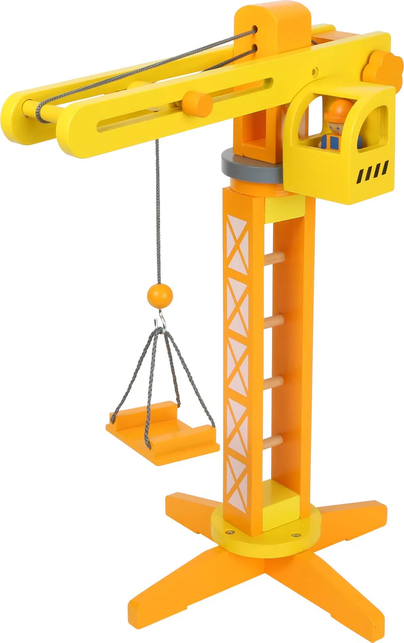 small foot Baukran mit Baustellenzubehör aus Holz, Spiel-Set für Kinder ab 3 Jahren, 12007 - Image 6