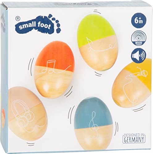 small foot Musikeier "Groovy Beats" 5 Schütteleier für Kinder, schulen Rhythmus und Taktgefühl, ab 6 Monaten, 12252, Pe - Image 4
