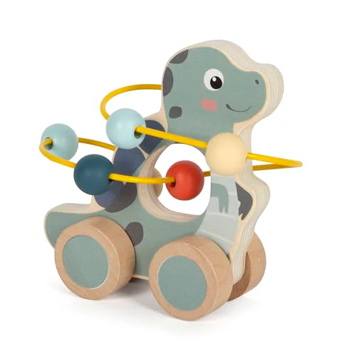 small foot Schiebetier mit Motorikschleife „Dino“, aus FSC 100%-zertifiziertem Holz, für Kinder ab 12 Monaten, 12615 - Image 5