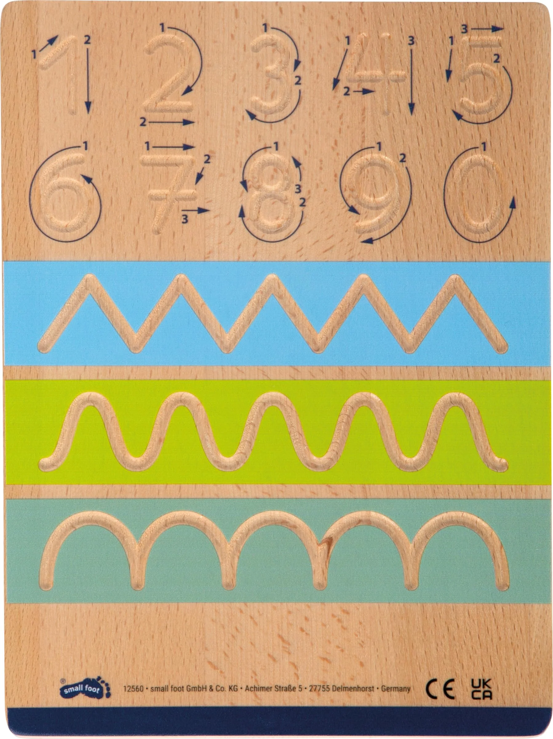 small foot Schreibtafel-Set „Educate“ aus Holz, Schreiben Lernen mit Schwungübungen, für Kinder ab 5 Jahren, 12560 - Image 7