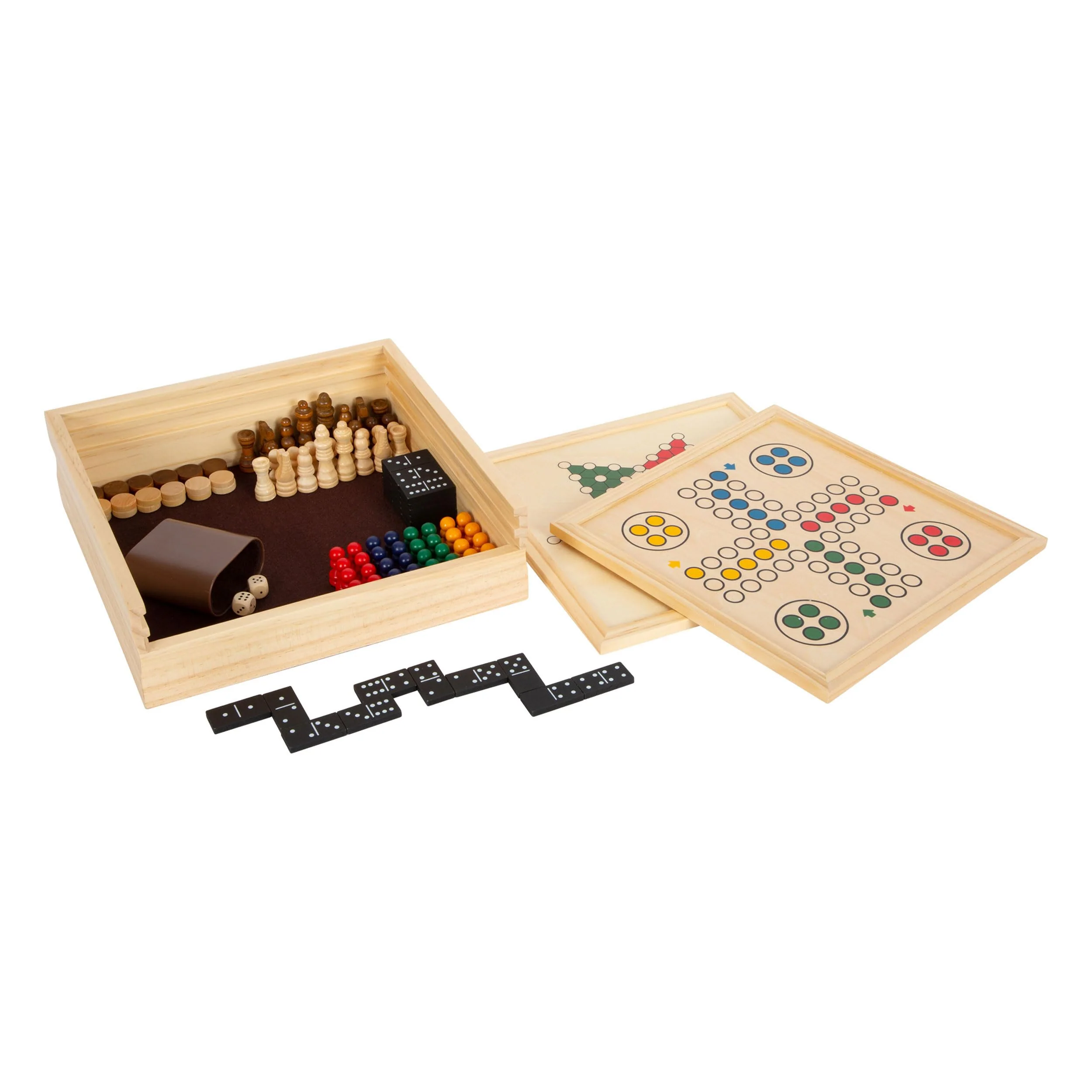 small Foot Spielesammlung 7 Klassiker aus Holz, Gesellschaftsspiele für die ganze Familie, für Kinder ab 6 Jahren, 12322 - Image 10