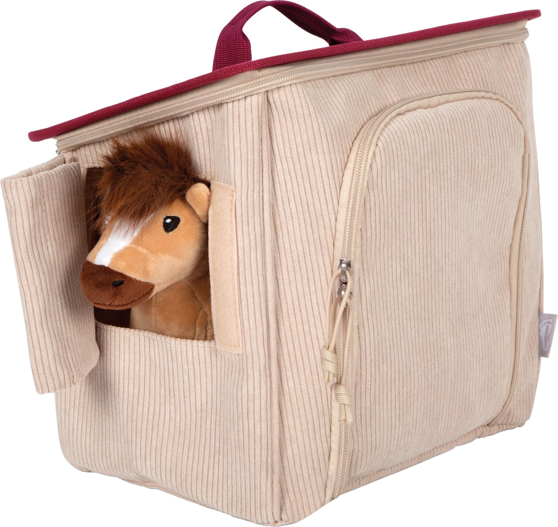 small Foot Spielset Pferd mit Stall und Zubehör in der Tasche, Plüschpferd mit vielseitiger REIT- und Pflegeausstattung, für Kinder ab 2 Jahren, 12731, 12-TLG - Image 13