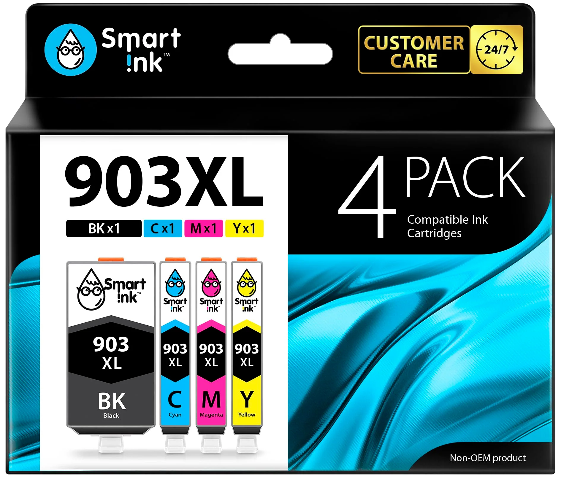 Smart Ink Kompatible Druckerpatronen als Ersatz für HP 903 XL 903XL 4 Multipack (Schwarz XL & Blau Rot Gelb) mit Advanced Chip Technology Kompatibel mit Officejet 6950 Officejet Pro 6960 6970 Drucker - Image 4