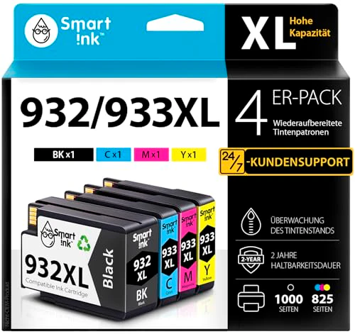 Smart Ink Kompatible Druckerpatronen als Ersatz für HP 932 XL 933 XL 932XL 933XL 4 Multipack (Schwarz Cyan Magenta Gelb) Patronen Höher Kapazität für HP Officejet 6600 6700 7612 7510 7110 6100 7610 - Image 12