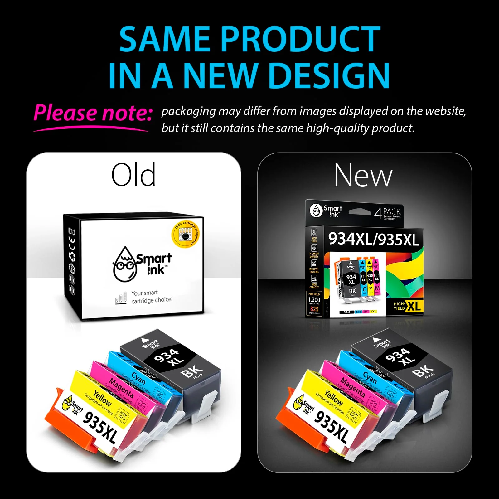 Smart Ink Kompatible Druckerpatronen als Ersatz für HP 934XL 935XL 934 XL 935 XL (1 Schwarz, 1 Cyan, 1 Magenta, 1 Gelb) Patronen Hohe Ergiebigkeit für HP Officejet Pro 6230 6830 Officejet 6820 6800 - Image 4