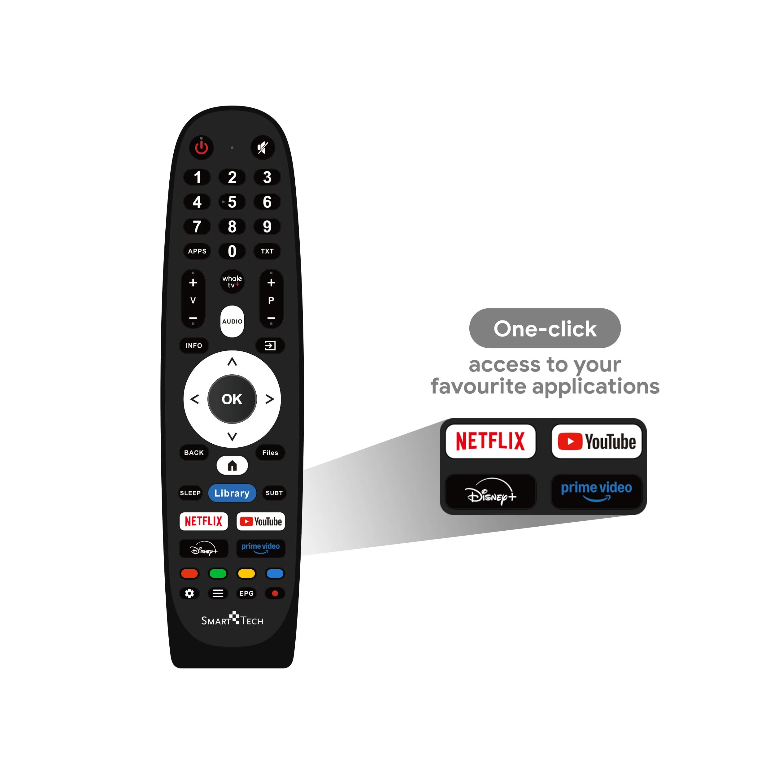 Smart Tech 43QH02V, 43 Zoll (108 cm) UHD-QLED Smart-Fernseher, YouTube, Netflix, Prime Video, Disney+, Whale TV - Image 8
