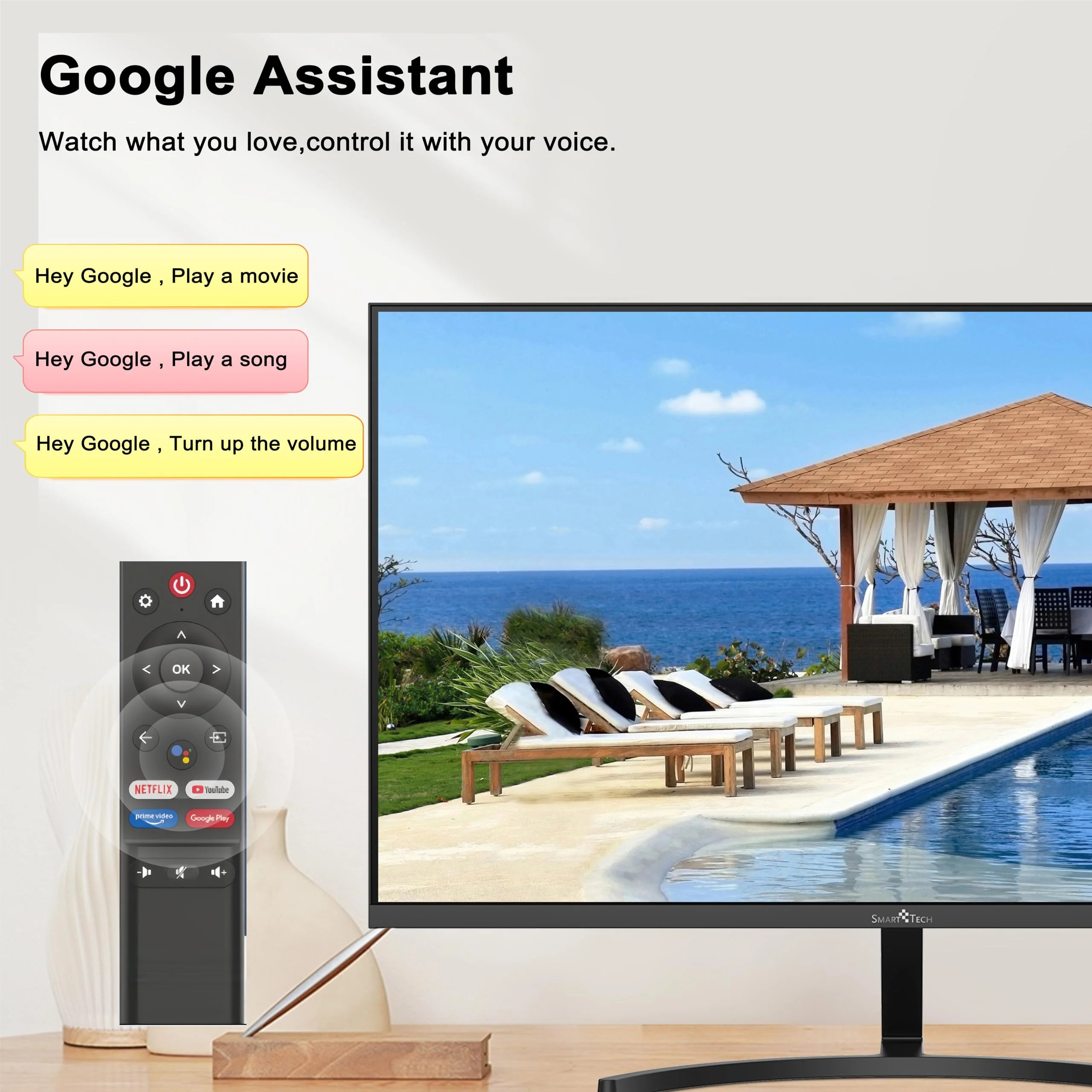 SMART TECH Smart Monitor 24 Zoll (60cm), FHD Monitor Android (Bluetooth, Monitor mit Lautsprechern, rahmenloses, Netflix, YouTube, Prime Video, Google Play, DAZN, Disney+) Klein mit WLAN - Image 12