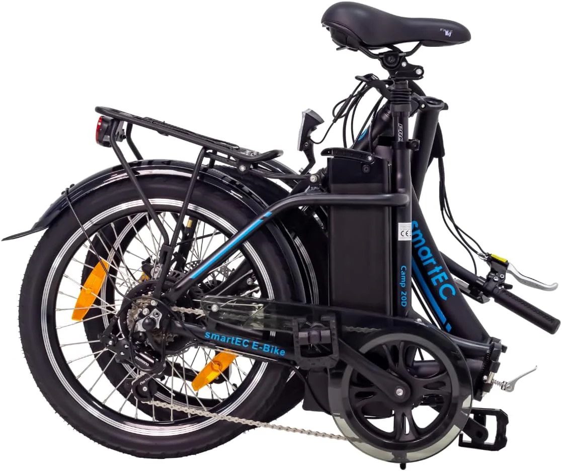 smartEC Camp-20D E-Bike Klapprad 250W Hinterradmotor Li-Ion-Akku 36V/15,6Ah 20 Zoll E-Klapprad E-Faltrad Elektrofahrrad Reichweite 100km bis 25 km/h (Schwarz) - Image 16