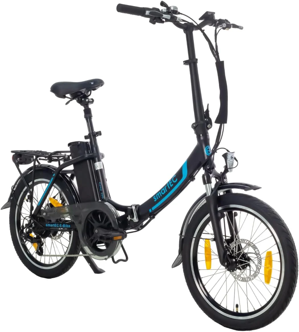 smartEC Camp-20D E-Bike Klapprad 250W Hinterradmotor Li-Ion-Akku 36V/15,6Ah 20 Zoll E-Klapprad E-Faltrad Elektrofahrrad Reichweite 100km bis 25 km/h (Schwarz) - Image 7