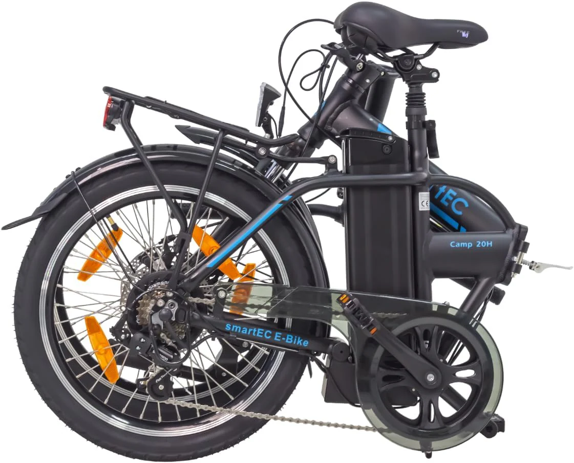 smartEC Camp-20H E-Bike Klapprad 250W Hinterradmotor Li-Ion-Akku 36V/15,6Ah 20 Zoll E-Klapprad E-Faltrad Elektrofahrrad Reichweite 100km bis 25 km/h Modelljahr 2024 (Schwarz) - Image 13