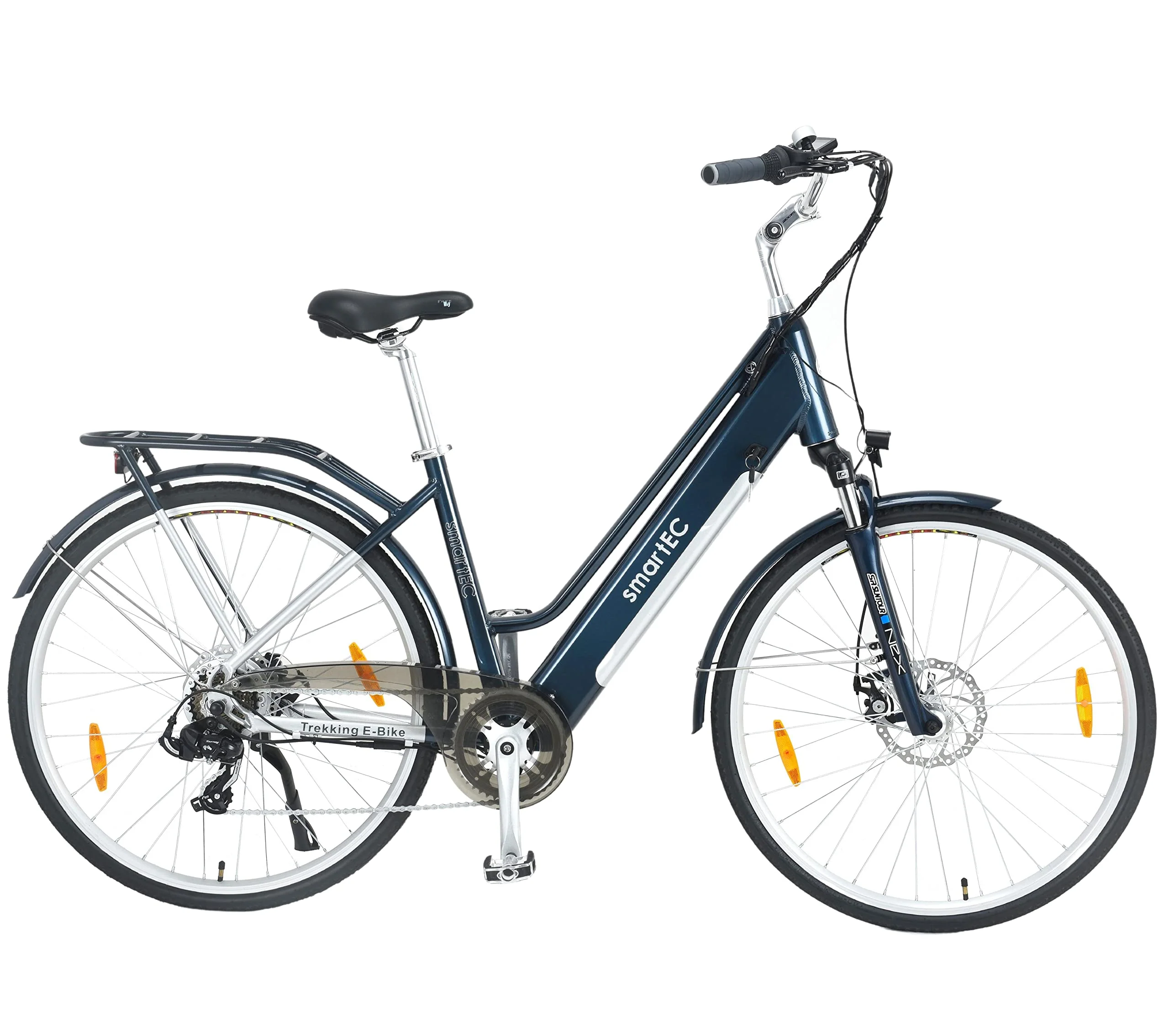 smartEC Trek-28D E-Bike Damen Trekking 250W Hinterradmotor Li-Ion-Akku 36V/13Ah Elektrofahrrad 28 Zoll Reichweite 90km bis 25 km/h Trekking City (Blau)