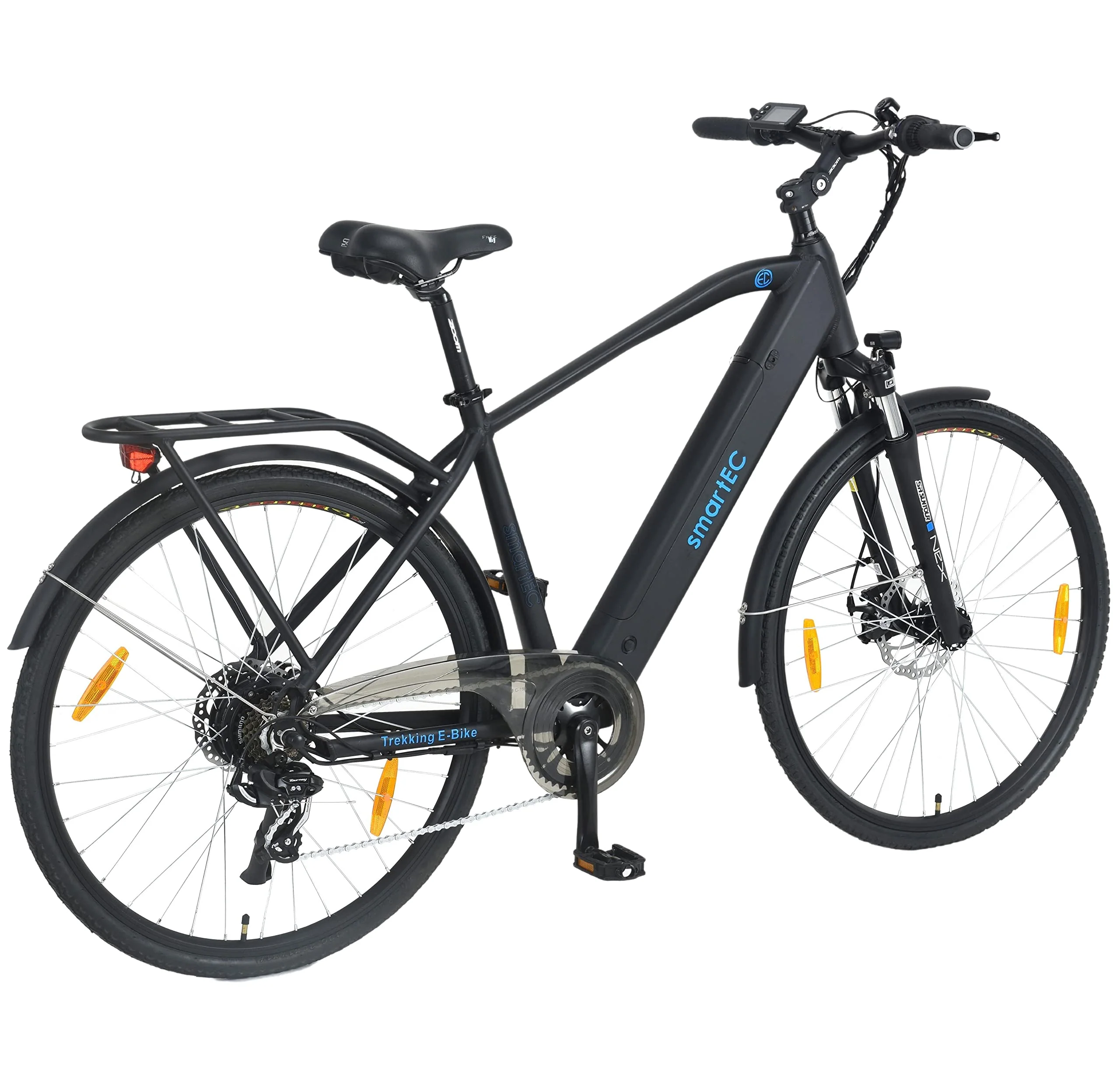 smartEC Trek-28H E-Bike Trekking Herren 250W Hinterradmotor Li-Ion Akku 36V/13Ah Elektrofahrrad 28 Zoll Reichweite 90km bis 25 km/h Trekking City (Schwarz) - Image 2