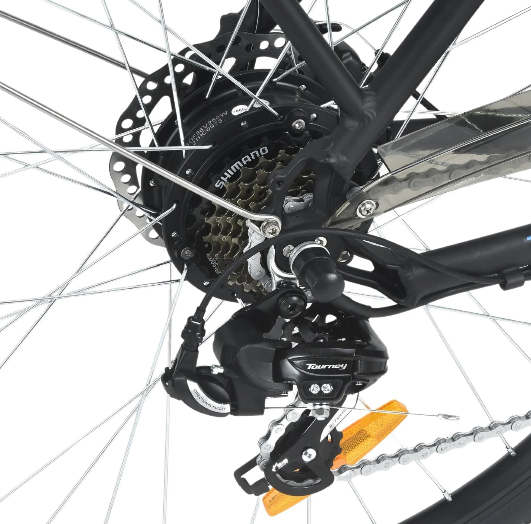 smartEC Trek-28H E-Bike Trekking Herren 250W Hinterradmotor Li-Ion Akku 36V/13Ah Elektrofahrrad 28 Zoll Reichweite 90km bis 25 km/h Trekking City (Schwarz) - Image 7