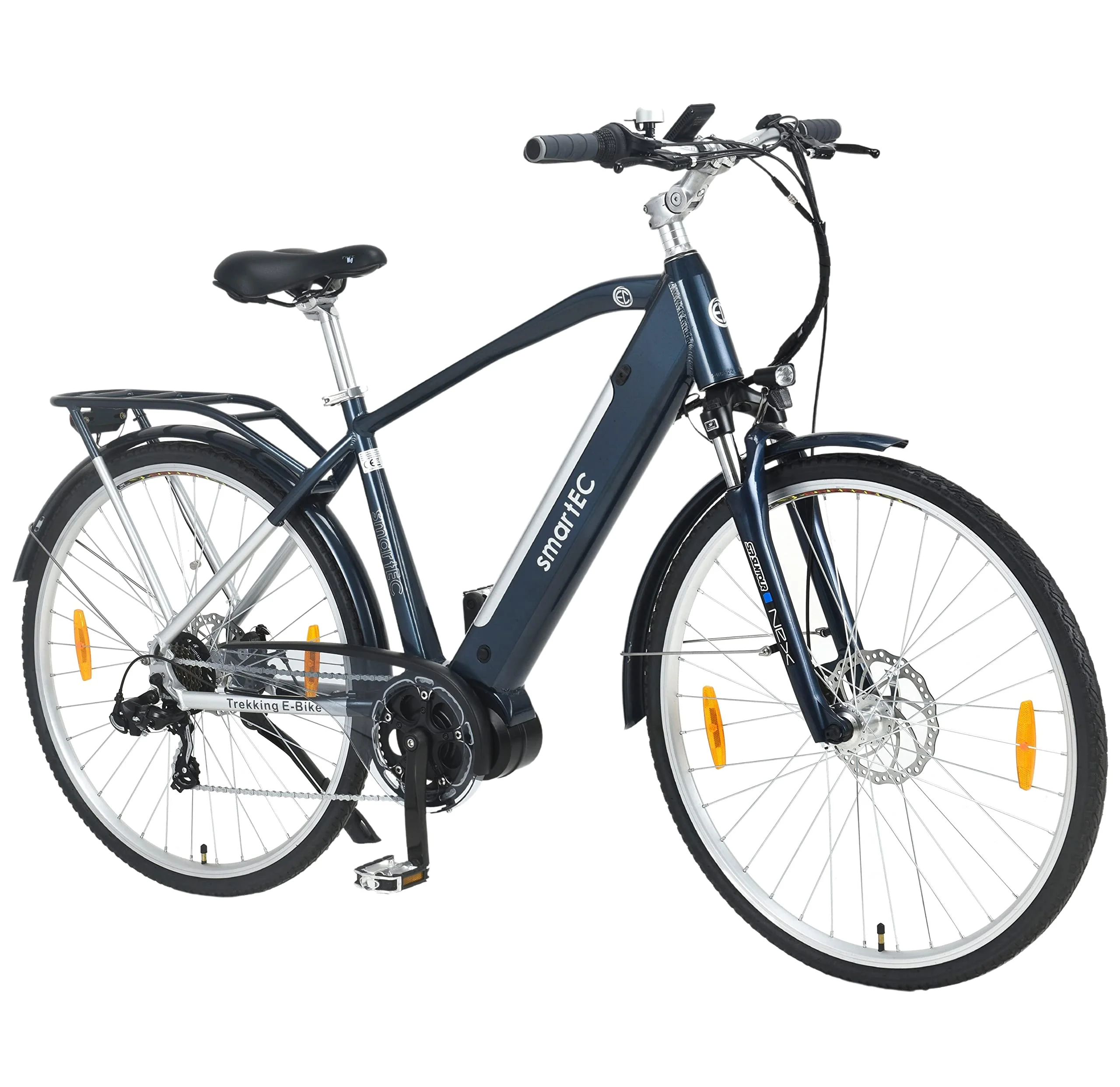 smartEC TrekX-MH E-Bike Trekking Herren 250W Mittelmotor Li-Ion-Akku 36V/13Ah Elektrofahrrad 28 Zoll Reichweite 90km bis 25 km/h Trekking City - Image 3