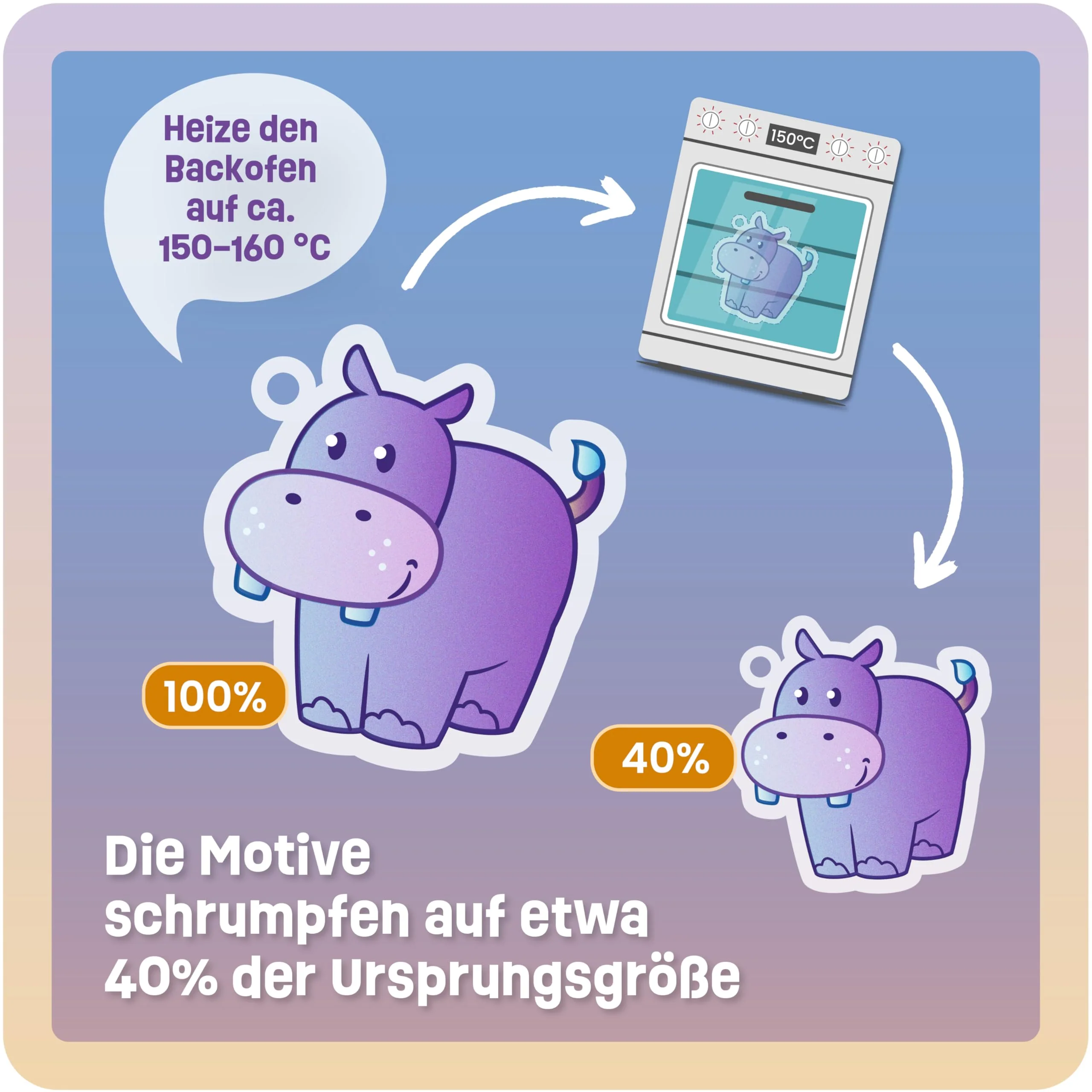 Smowo® Schrumpffolien Set mit Schlüsselanhänger - 10 Stück schrumpfende Plastikfolie - Bastelset mit Motiven - A4 matt transparent - Image 4