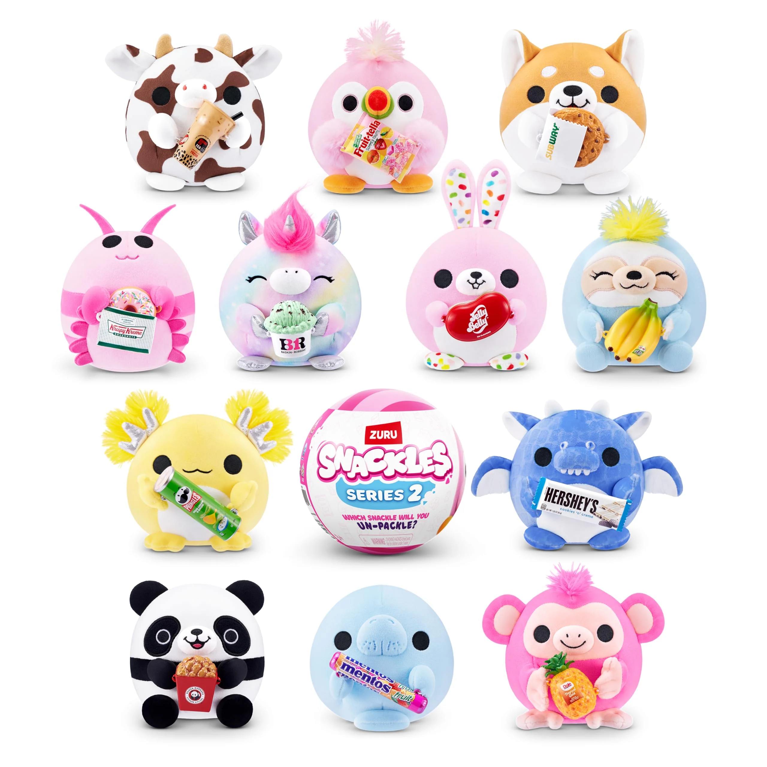 Snackles Serie 2 13 cm ZURU Kuschelig-weiches, beruhigendes, 13 cm großes Plüschspielzeug mit lizenziertem Snackmarken-Accessoire, Random Assortment - Image 7
