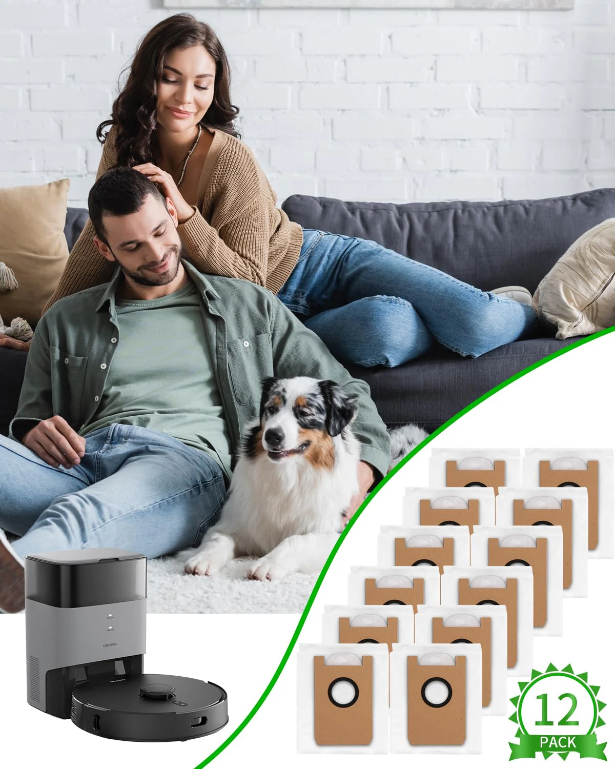 SOBEAU 12 Staubsaugerbeutel für Airrobo T20/T20+ Saugroboter, Premuim Qualität Ersatzteile Staubbeutel Zubehör für Airrobo T20 Absaugstation (12pcs) - Image 3