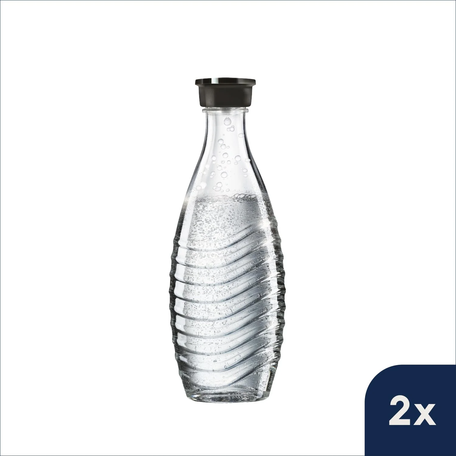 SodaStream 0,8L CRYSTAL Glaskaraffe | Spülmaschinenfest | Kompatibel mit Crystal & Penguin | elegantes Design | 2er-Pack - Image 6