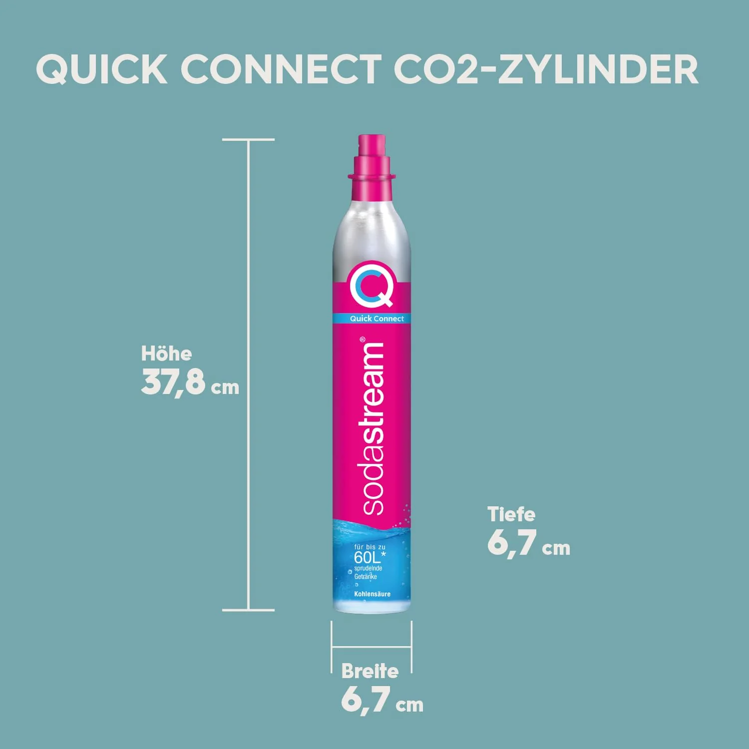 SodaStream Quick Connect Reservezylinder, Kohlensäure für bis zu 60L gesprudeltes Wasser - Image 2
