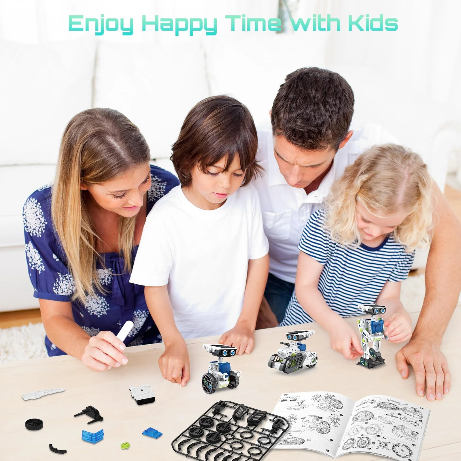 Solar Roboter Spielzeug für Kinder, 12-in-1 Solar Robot Kit Solar oder Wiederaufladbar Batterie Betrieben DIY STEM Bauspielzeug Experimente Spielzeug BausatzJunge ab 8 9 10 11 12 13 Jahren - Image 3