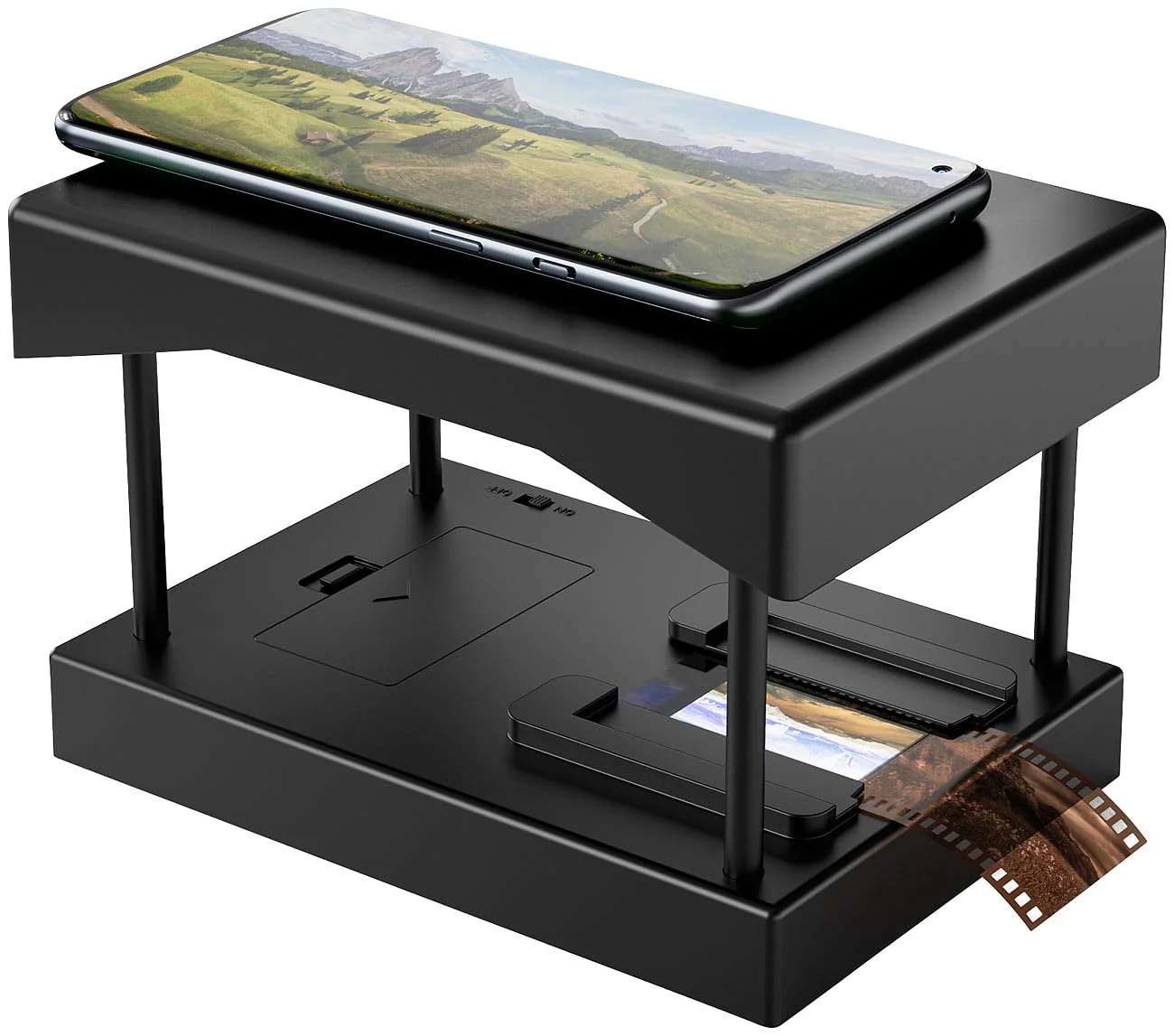 Somikon Dia und Negativ Scanner: 2er-Set Mobile Scanner für 35-mm-Dias & -Negative, LED-Beleuchtung,App (Foto Negativ Scanner, Smartphone Negativ-Scanner) - Image 7