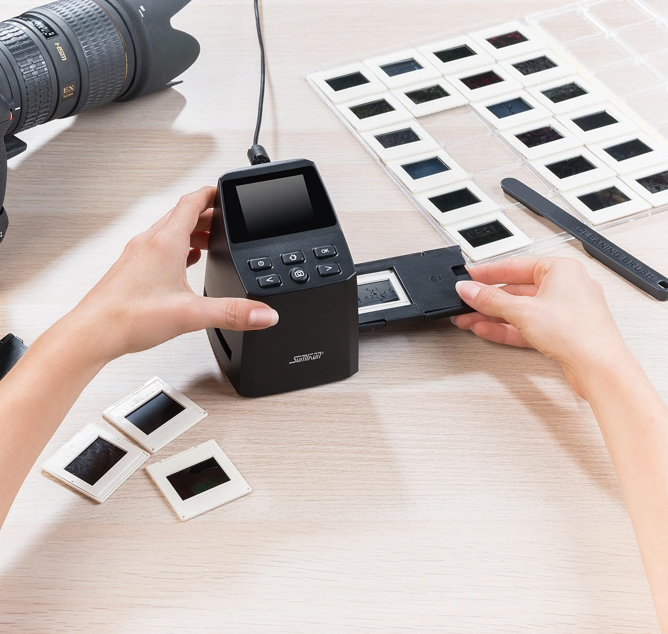 Somikon Dia und Negativscanner: Stand-Alone-Dia- & Negativ-Scanner mit 2,4" / 6,1 cm Display, 14,6 MP (Dia Betrachter, Dia Digitalisierer, Digitalisierung) - Image 3