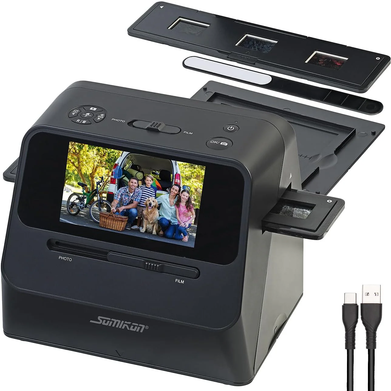 Somikon Fotoscanner: 3in1-Foto-, Dia- & Negativscanner mit 22 MP und HDMI-Ausgang, Akku (Scanner, Bilder Scanner, Digitalisierung) - Image 12