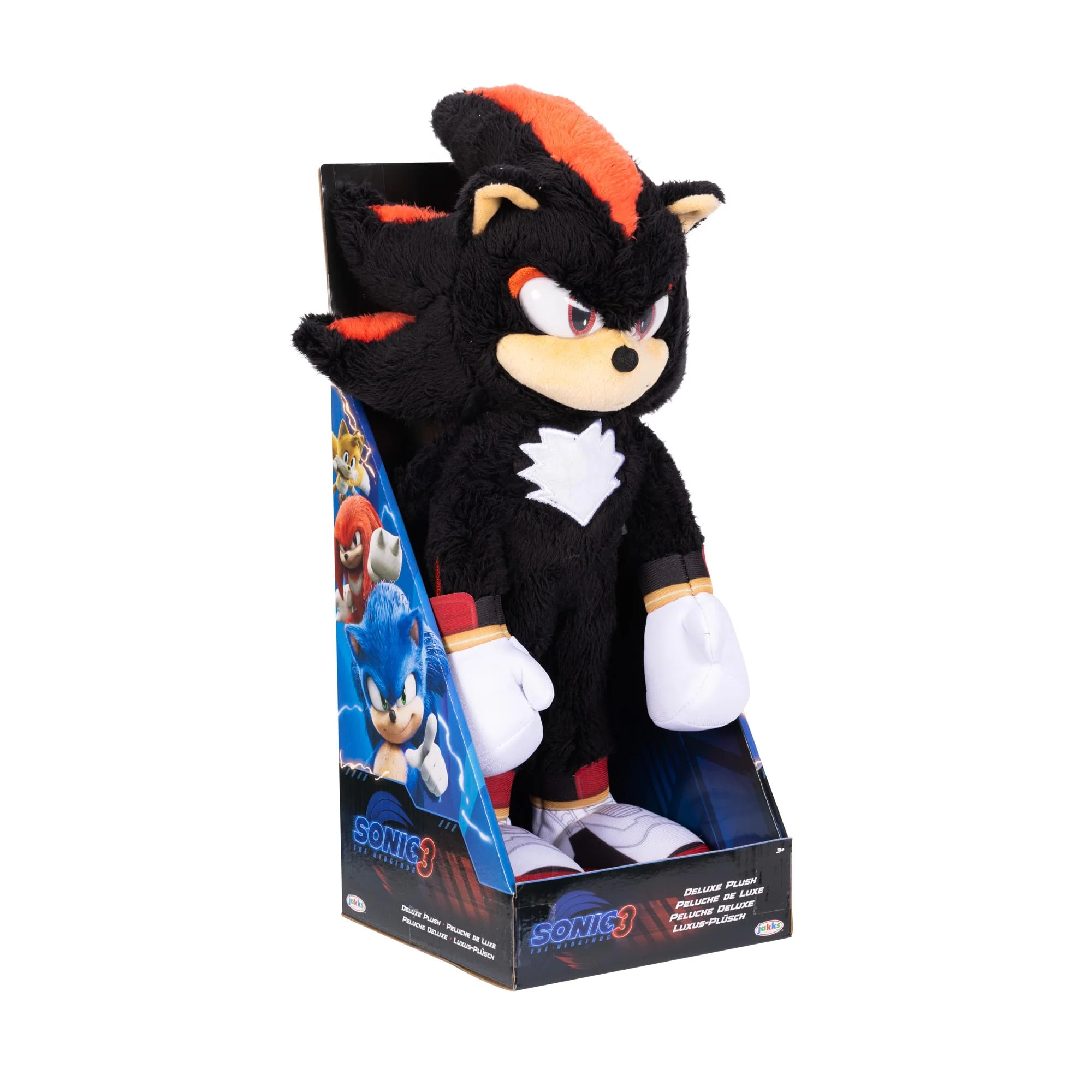 Sonic 3 The Hedgehog Deluxe-Shadow-Plüschtier – 33 cm – offiziell von Sega lizenzierte Plüschfigur – realistische Details – Funkelnde Augen – Sammlerstück – ab 3 Jahren - Image 4