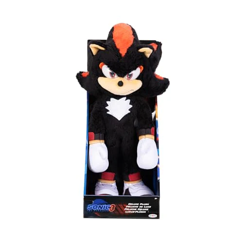 Sonic 3 The Hedgehog Deluxe-Shadow-Plüschtier – 33 cm – offiziell von Sega lizenzierte Plüschfigur – realistische Details – Funkelnde Augen – Sammlerstück – ab 3 Jahren - Image 5